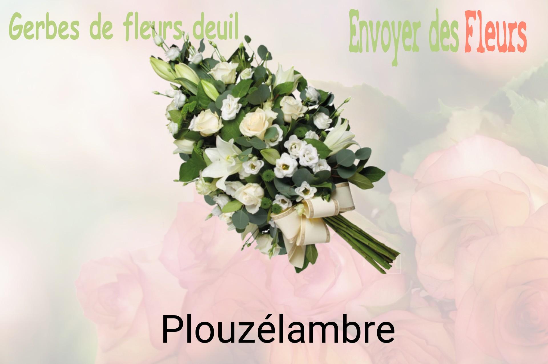 Gerbe de fleurs de deuil livrée à Plouzélambre